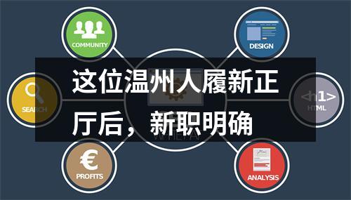 这位温州人履新正厅后，新职明确