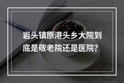 岩头镇原港头乡大院到底是敬老院还是医院？