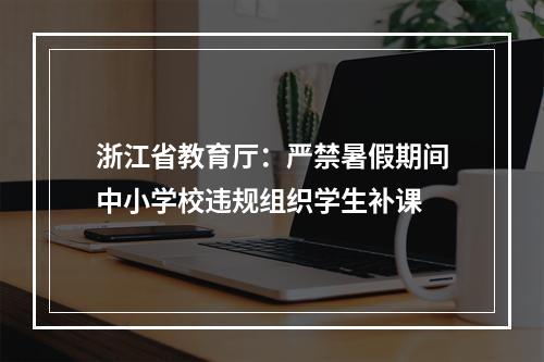 浙江省教育厅：严禁暑假期间中小学校违规组织学生补课