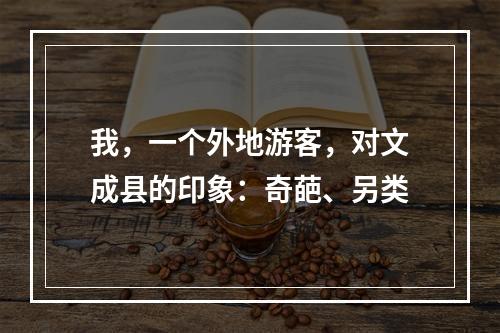 我，一个外地游客，对文成县的印象：奇葩、另类