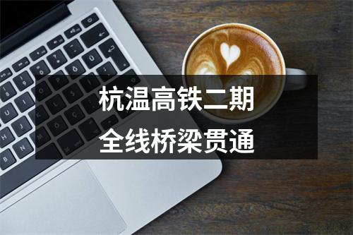 杭温高铁二期全线桥梁贯通