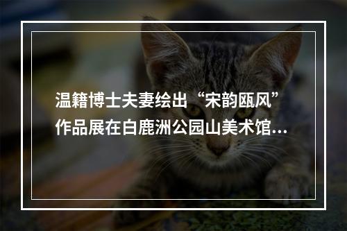 温籍博士夫妻绘出“宋韵瓯风” 作品展在白鹿洲公园山美术馆开幕