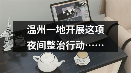 温州一地开展这项夜间整治行动……