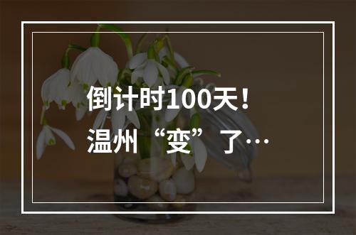 倒计时100天！温州“变”了…