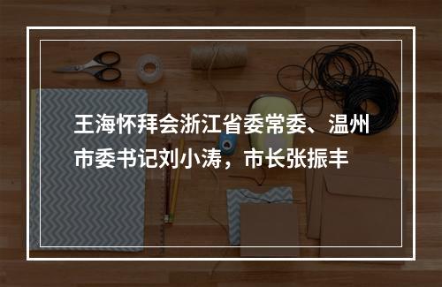 王海怀拜会浙江省委常委、温州市委书记刘小涛，市长张振丰