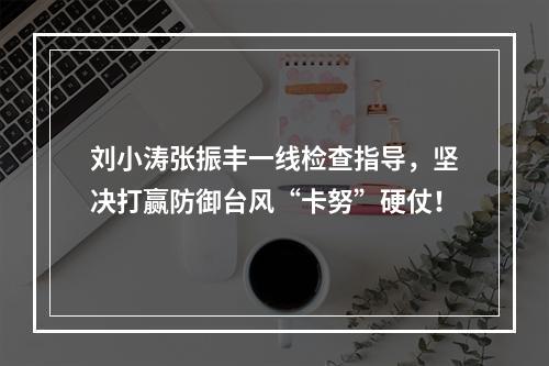 刘小涛张振丰一线检查指导，坚决打赢防御台风“卡努”硬仗！