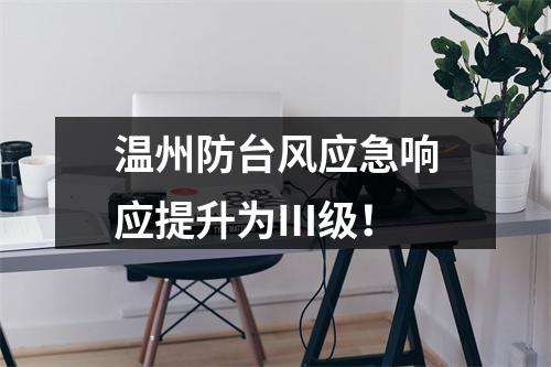 温州防台风应急响应提升为Ⅲ级！