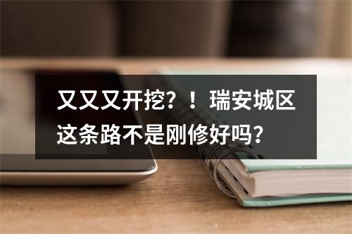 又又又开挖？！瑞安城区这条路不是刚修好吗？