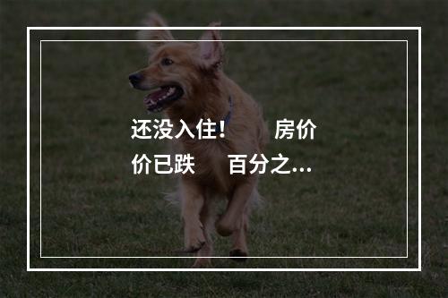 还没入住！        房价价已跌       百分之四十！