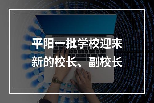平阳一批学校迎来新的校长、副校长