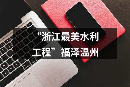 “浙江最美水利工程”福泽温州