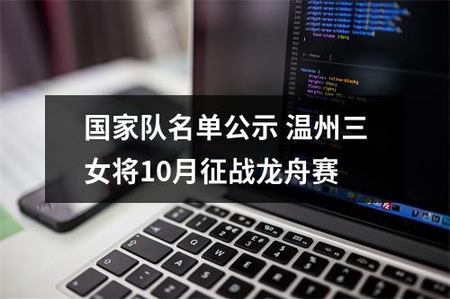国家队名单公示 温州三女将10月征战龙舟赛