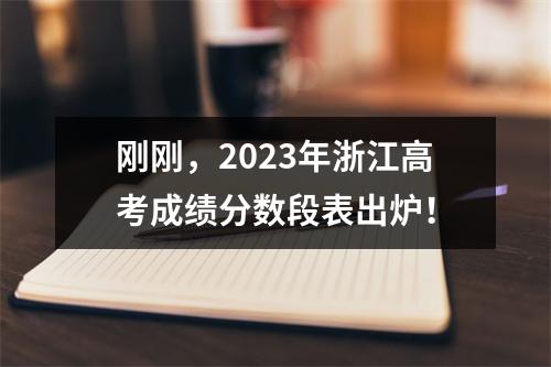 刚刚，2023年浙江高考成绩分数段表出炉！
