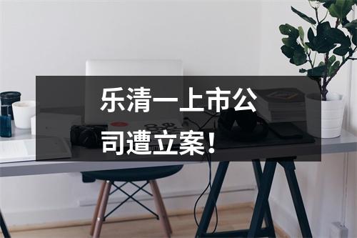 乐清一上市公司遭立案！