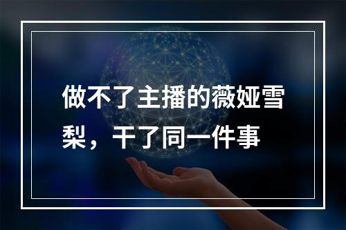 做不了主播的薇娅雪梨，干了同一件事