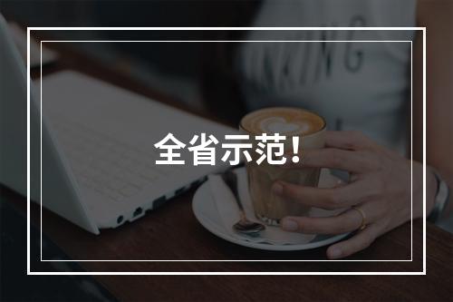 全省示范！