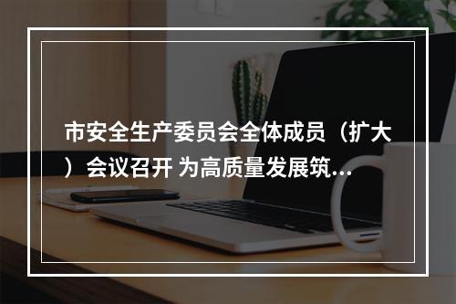 市安全生产委员会全体成员（扩大）会议召开 为高质量发展筑牢安全屏障