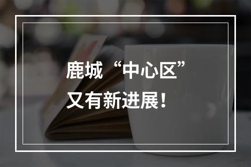 鹿城“中心区”又有新进展！