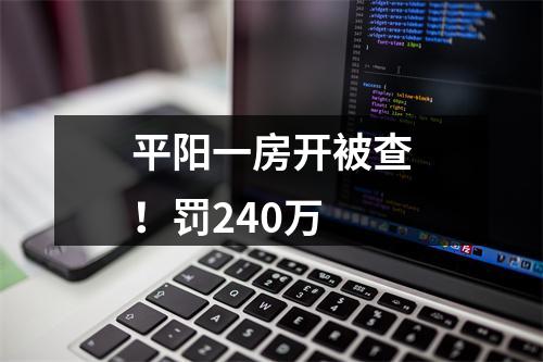 平阳一房开被查！罚240万