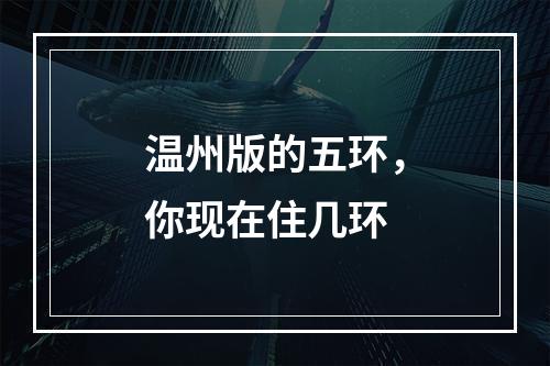 温州版的五环，你现在住几环