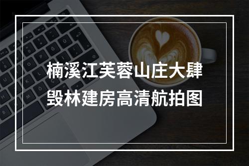 楠溪江芙蓉山庄大肆毁林建房高清航拍图