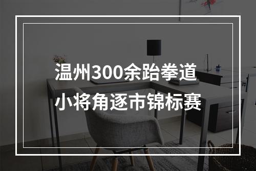 温州300余跆拳道小将角逐市锦标赛
