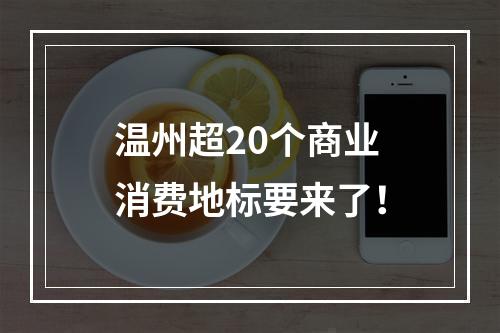 温州超20个商业消费地标要来了！