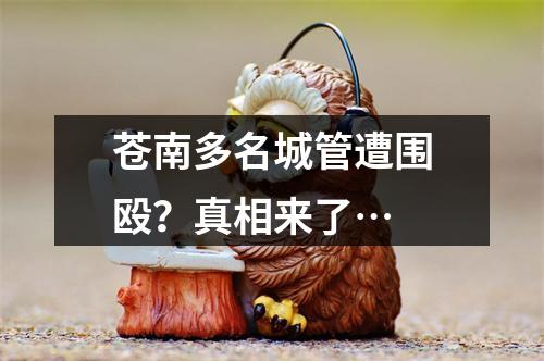 苍南多名城管遭围殴？真相来了…