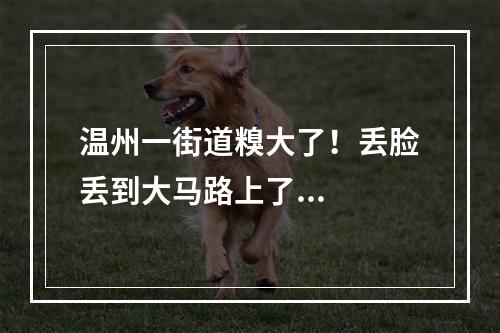 温州一街道糗大了！丢脸丢到大马路上了...