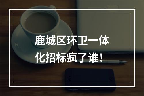 鹿城区环卫一体化招标疯了谁！