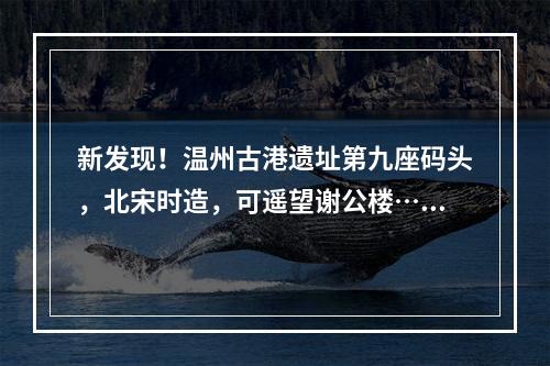 新发现！温州古港遗址第九座码头，北宋时造，可遥望谢公楼……