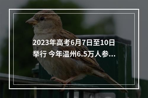 2023年高考6月7日至10日举行 今年温州6.5万人参加高考