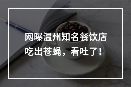 网曝温州知名餐饮店吃出苍蝇，看吐了！