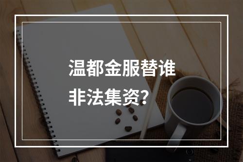 温都金服替谁非法集资？