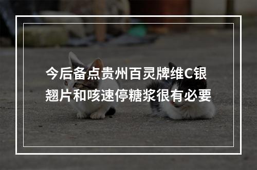 今后备点贵州百灵牌维C银翘片和咳速停糖浆很有必要