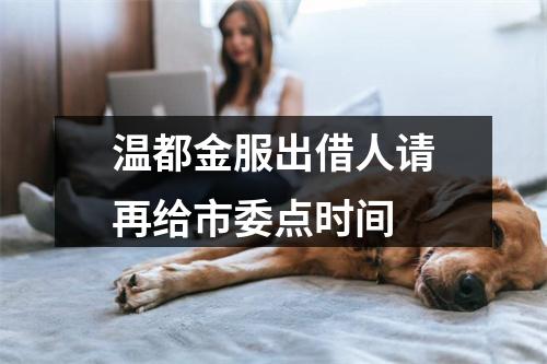 温都金服出借人请再给市委点时间