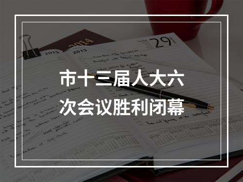 市十三届人大六次会议胜利闭幕