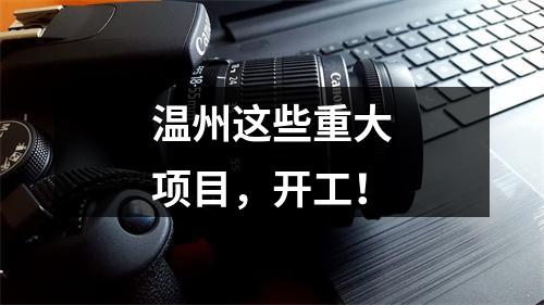 温州这些重大项目，开工！