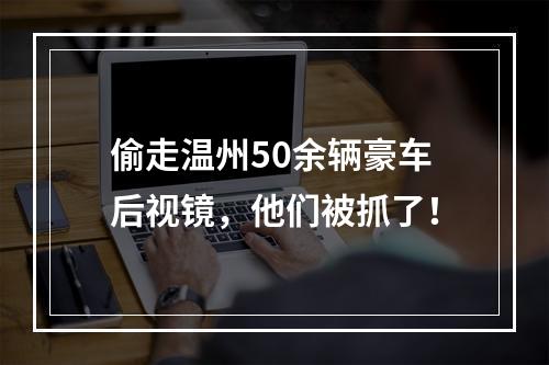 偷走温州50余辆豪车后视镜，他们被抓了！
