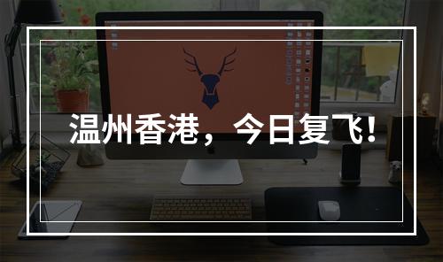 温州香港，今日复飞！