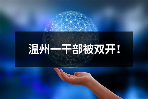 温州一干部被双开！