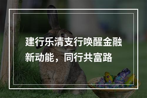 建行乐清支行唤醒金融新动能，同行共富路