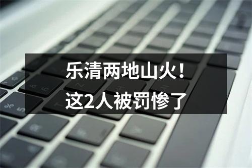 乐清两地山火！这2人被罚惨了