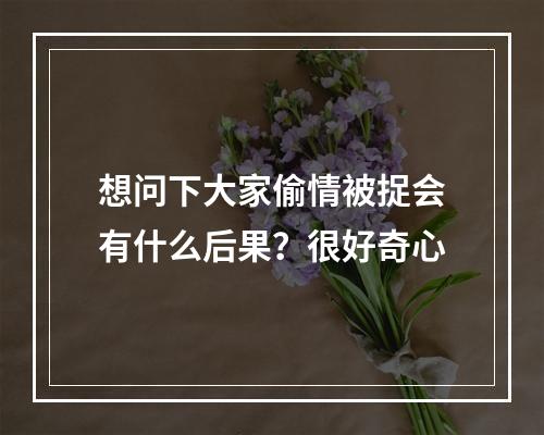 想问下大家偷情被捉会有什么后果？很好奇心