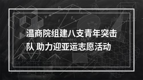 温商院组建八支青年突击队 助力迎亚运志愿活动