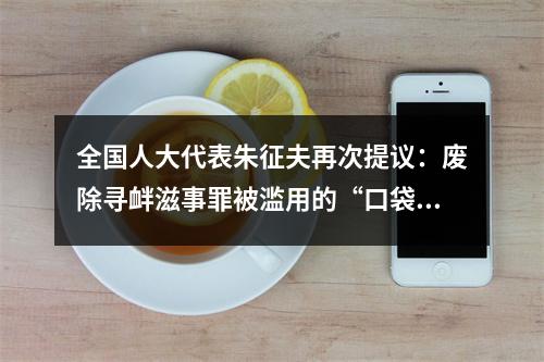 全国人大代表朱征夫再次提议：废除寻衅滋事罪被滥用的“口袋罪”