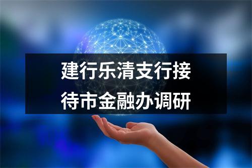 建行乐清支行接待市金融办调研