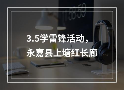3.5学雷锋活动，永嘉县上塘红长廊