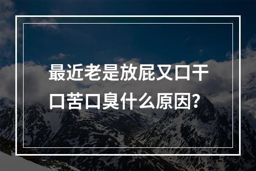 最近老是放屁又口干口苦口臭什么原因？