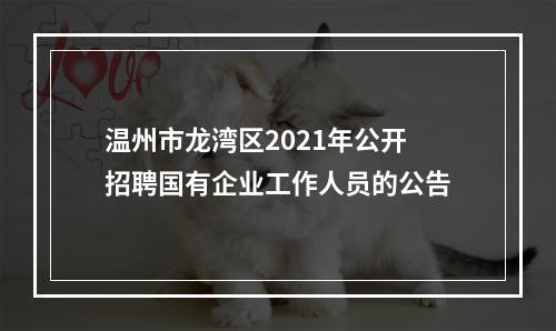 温州市龙湾区2021年公开招聘国有企业工作人员的公告